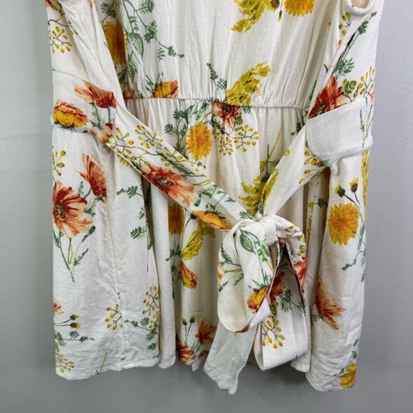 Torrid Rayon Slub Button Up With Waist Detail Peplum Floral Tank Top Size Large - Picture 7 of 13